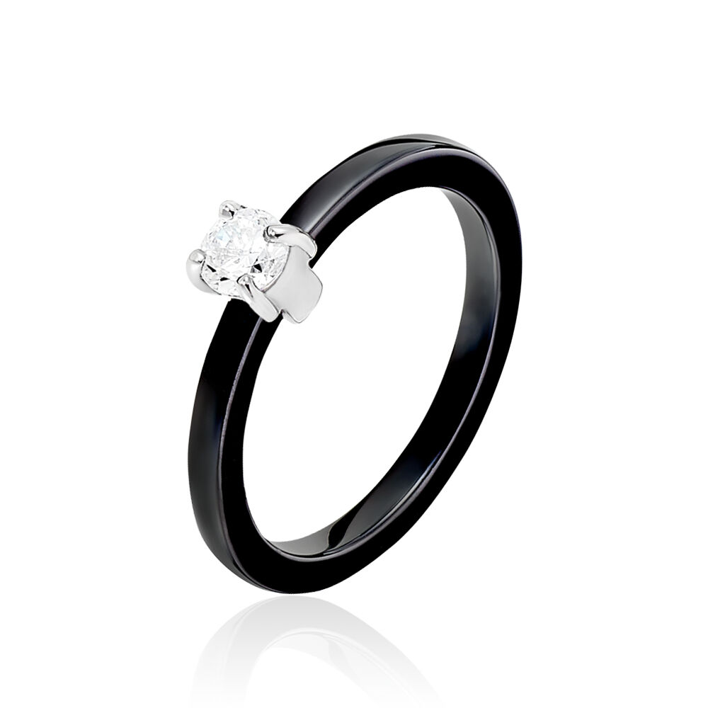Bague Solitaire Nigelia Argent Blanc Oxyde De Zirconium - Solitaires Femme | Marc Orian