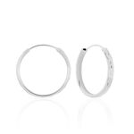 Cr&eacute;oles Argent Blanc Najiha - Cr&eacute;oles Femme | Marc Orian