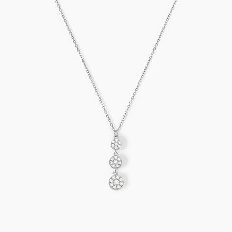 Collier Sandra Argent Blanc Oxyde De Zirconium - Colliers avec pierres Femme | Marc Orian