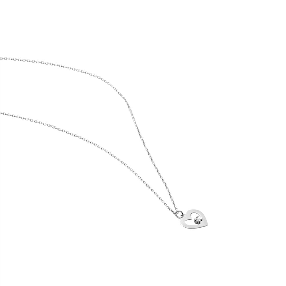 Collier Sweet Heart Or Blanc Diamant - Colliers avec pierres Femme | Marc Orian