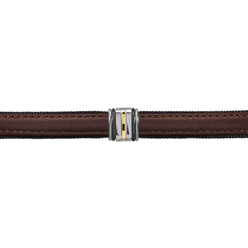 Bracelet Jourdan Acier Et Or - Bracelets cuir Femme | Marc Orian
