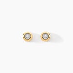 Boucles D'oreilles Puces Fatiana Or Jaune Diamant - Puces Femme | Marc Orian