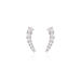 Boucles D'oreilles Grimpantes Aldrick Argent Blanc Oxyde De Zirconium - Piercings d'oreilles Femme | Marc Orian