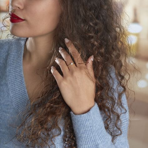 Bague Solitaire Vicoeuria Or Jaune Diamant Synthétique - Bagues Solitaire Femme | Marc Orian