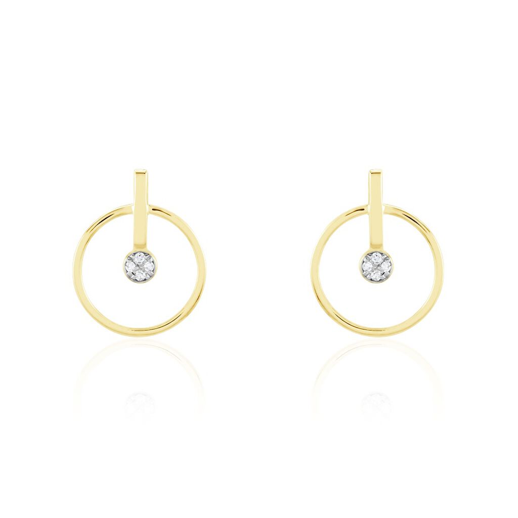 Boucles D'oreilles Or Jaune Adrienn Diamants - Boucles d'oreilles pierres précieuses Femme | Marc Orian