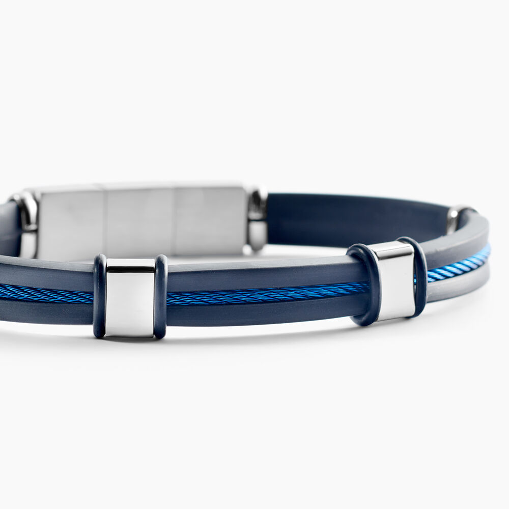 Bracelet Jourdan Caoutchouc Noir - Bracelets cha&icirc;nes Homme | Marc Orian