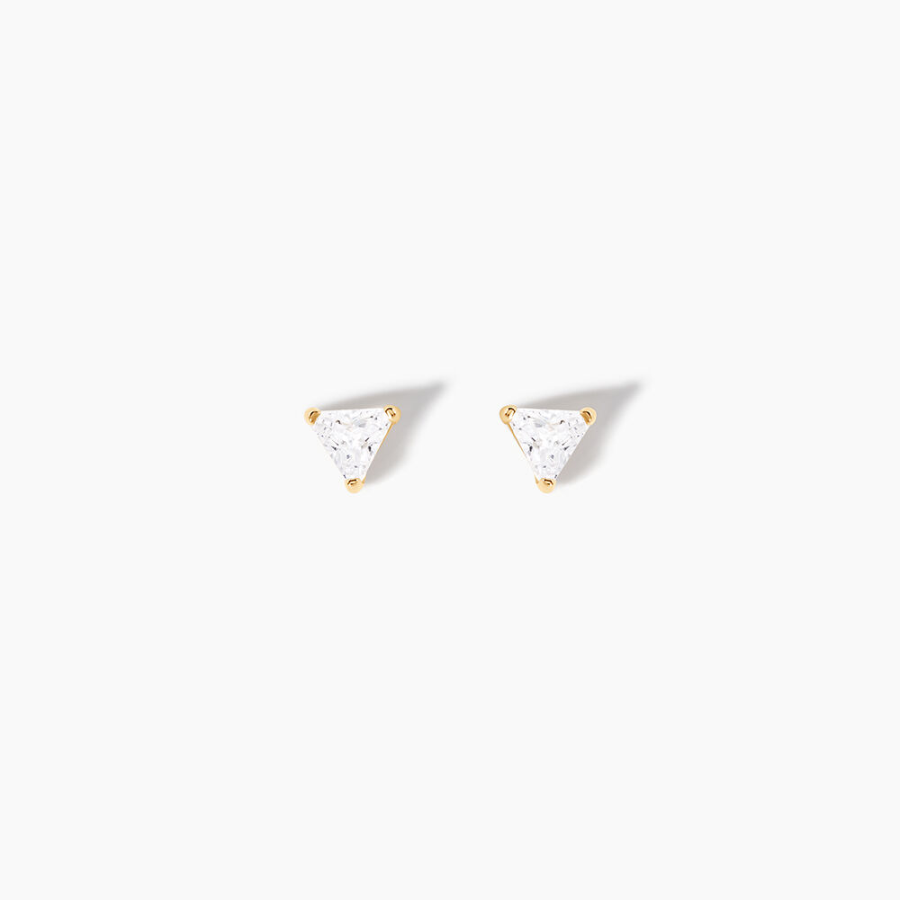 Boucles D'oreilles Puces Achilee Or Jaune Oxyde - Puces Femme | Marc Orian