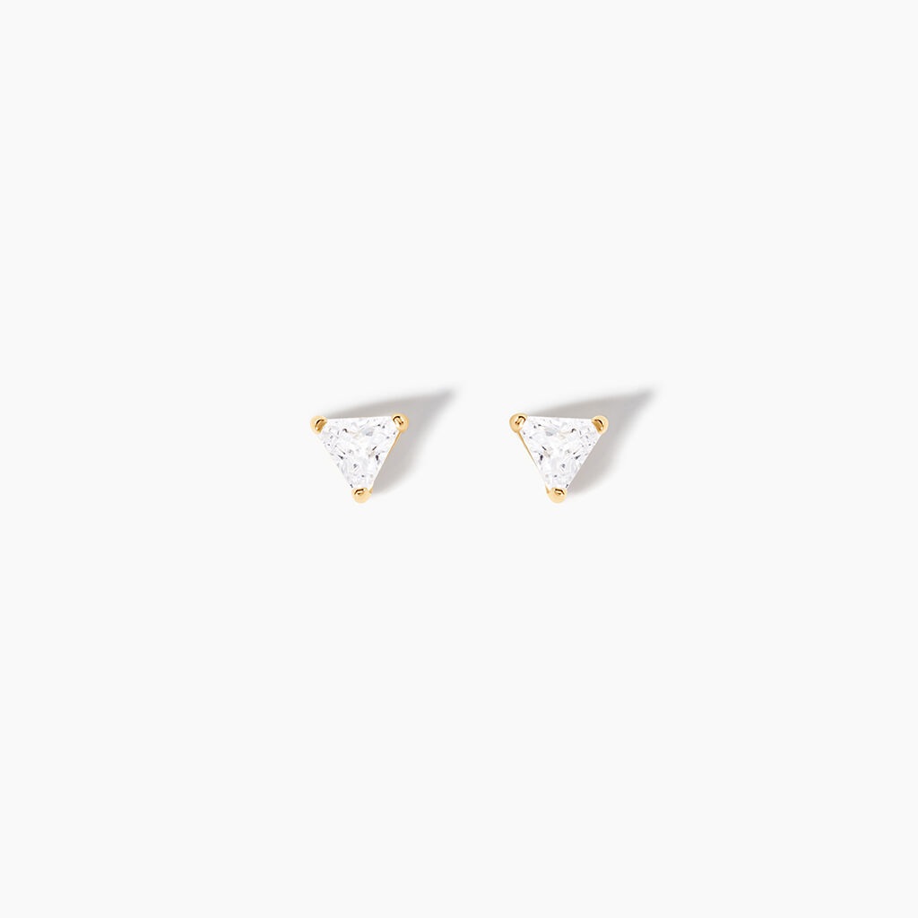 Boucles D'oreilles Puces Achilee Or Jaune Oxyde - Puces Femme | Marc Orian