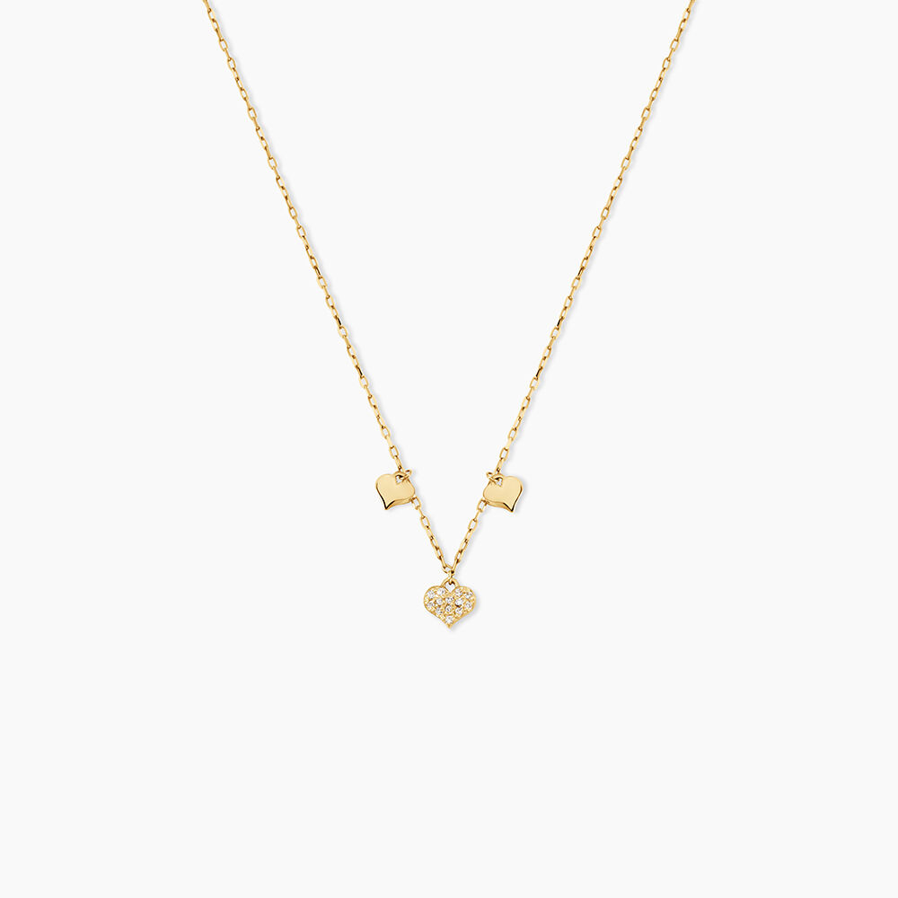 Collier Cheri Or Jaune Oxyde De Zirconium - Colliers avec pierres Femme | Marc Orian