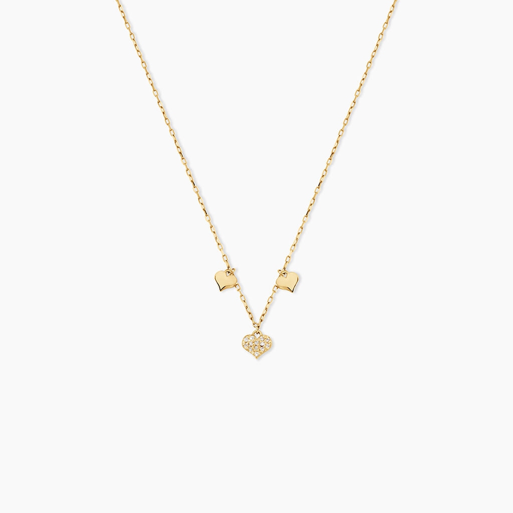 Collier Cheri Or Jaune Oxyde De Zirconium - Colliers avec pierres Femme | Marc Orian
