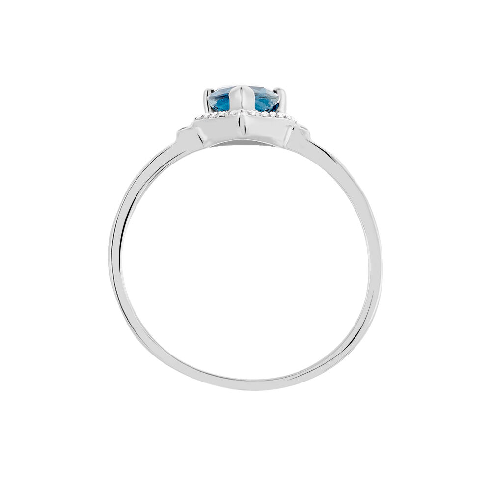 Bague Anatolie Or Blanc Topaze Et Oxyde De Zirconium - Bagues pierres fines Femme | Marc Orian
