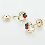 Boucles D'oreilles Puces Or Jaune Syringa Smalto - Puces Enfant | Marc Orian