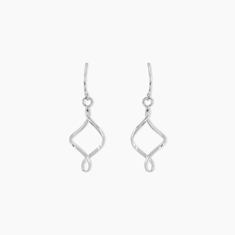 Boucles D'oreilles Pendantes Louison Argent Blanc - Pendantes Femme | Marc Orian