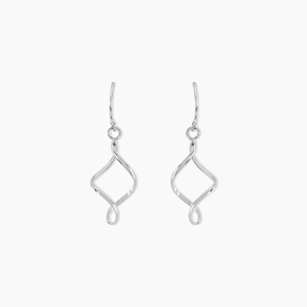 Boucles D'oreilles Pendantes Louison Argent Blanc - Pendantes Femme | Marc Orian