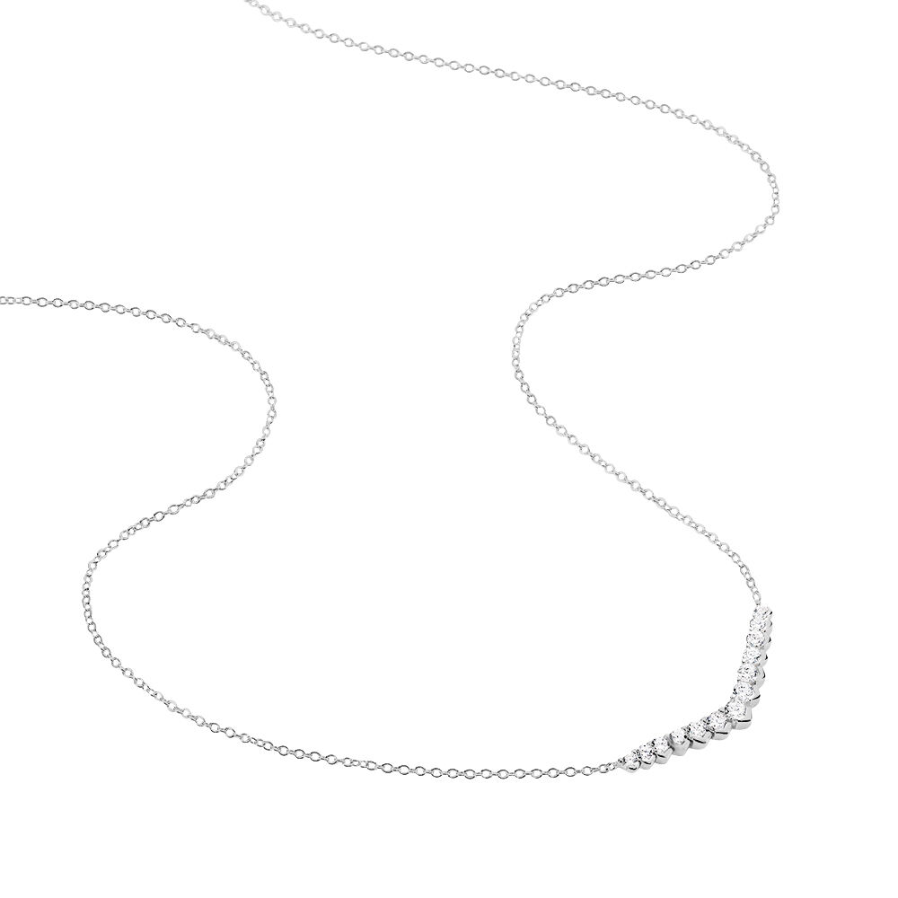 Collier Zuina Argent Blanc Oxyde De Zirconium - Colliers avec pierres Femme | Marc Orian