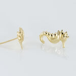 Boucles D'oreilles Puces Ambrosie Hippocampe Or Jaune - Puces Femme | Marc Orian