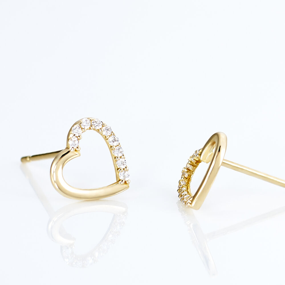 Boucles D'oreilles Puces Daria Cœur 6 Or Jaune - Pendantes Femme | Marc Orian