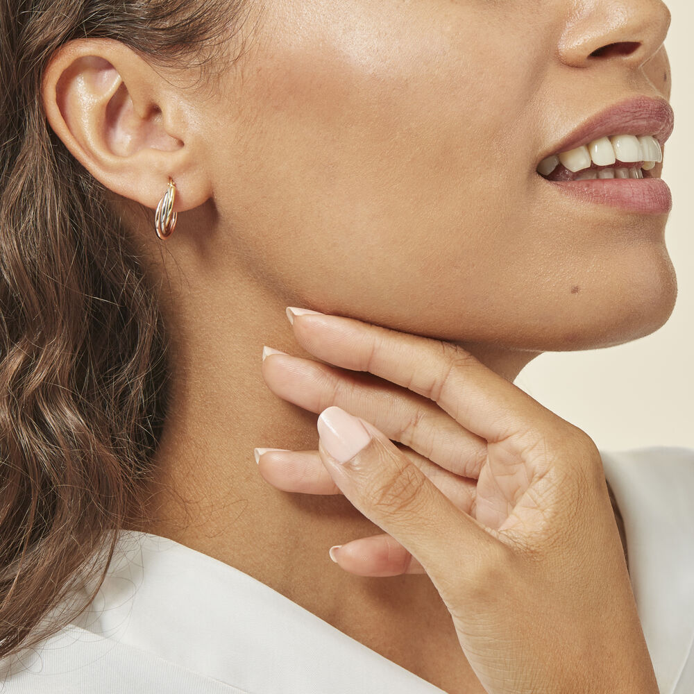 Créoles Tanya Or Tricolore - Créoles Femme | Marc Orian