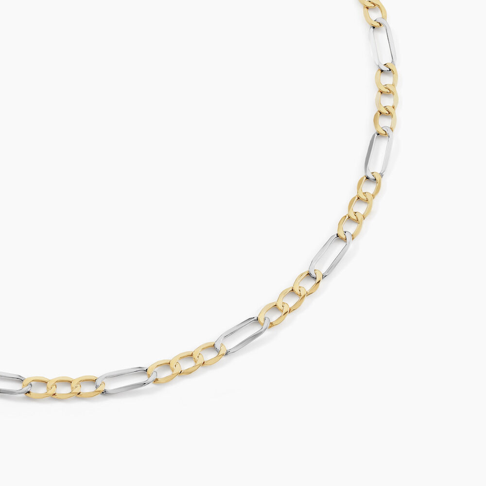 Chaîne Cameo Maille Alternee 1/3 Or Bicolore - Chaines Homme | Marc Orian