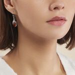 Boucles D'oreilles Argent Blanc Enya Ambre - Pendantes Femme | Marc Orian