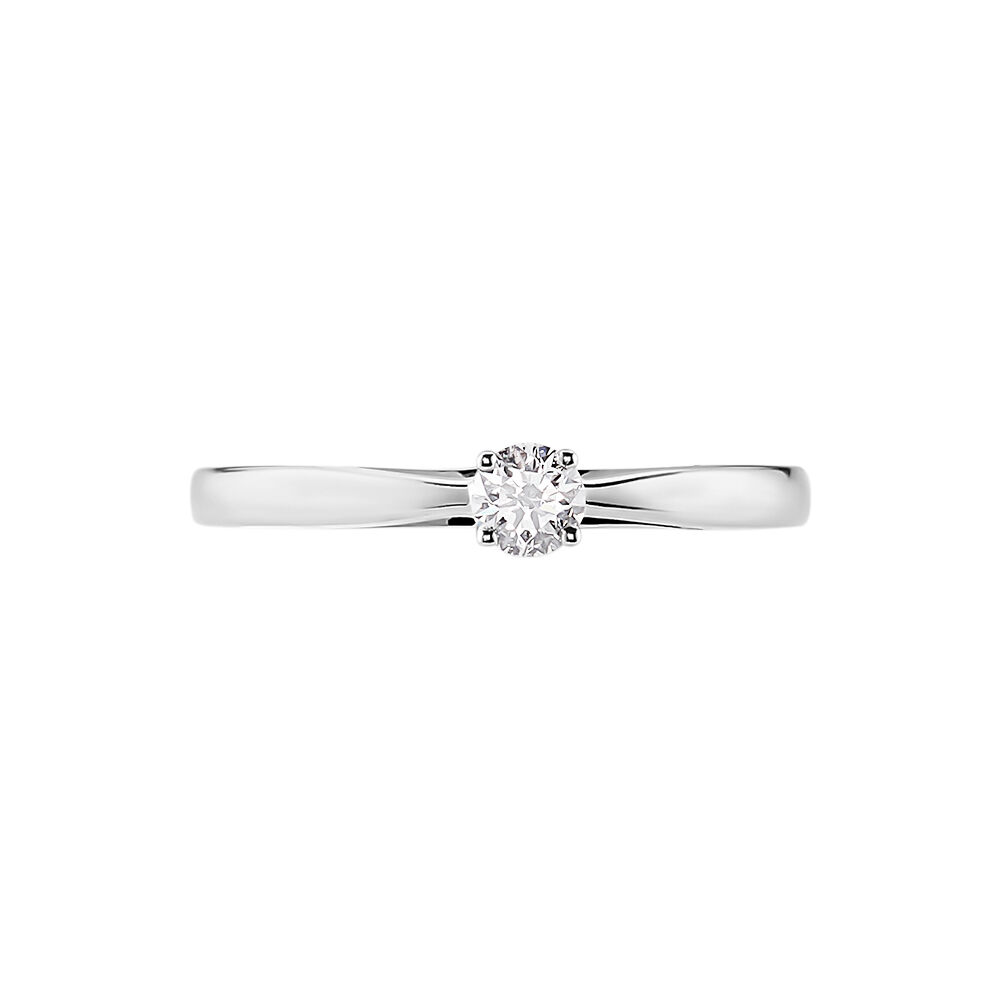 Bague Solitaire Iris Or Blanc Diamant -  Femme | Marc Orian