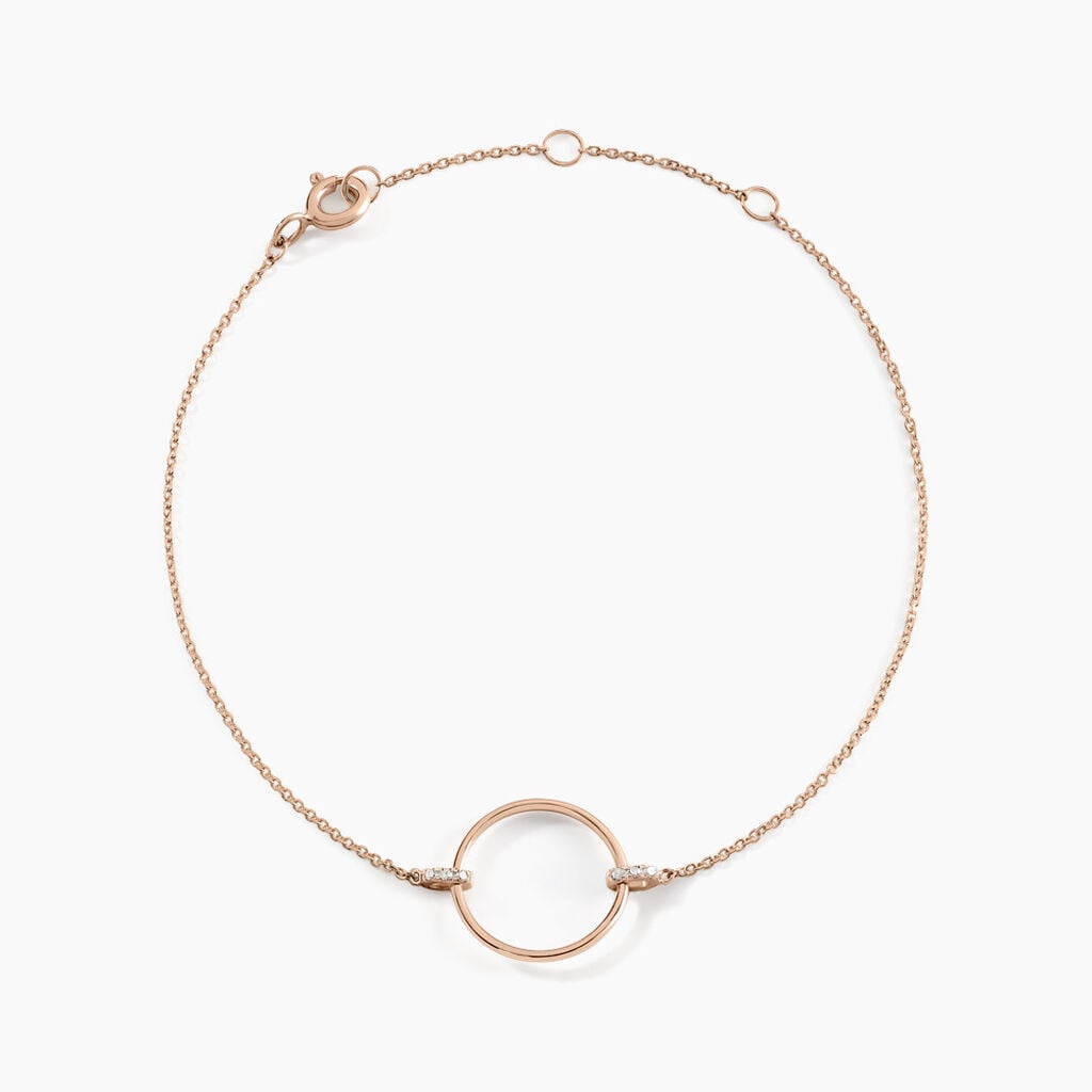 Bracelet Proserpine Or Rose Diamant - Bracelets cha&icirc;nes Femme | Marc Orian