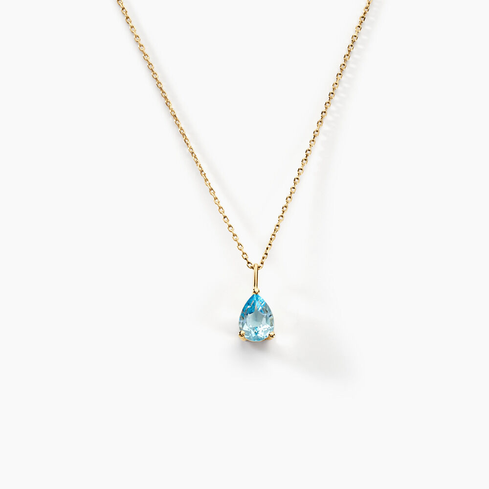 Collier Goutte Or Jaune Topaze - Colliers avec pierres Femme | Marc Orian