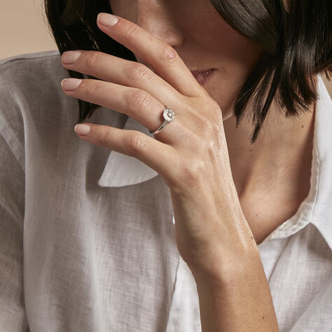 Bague Transmission Or Blanc Diamant - Bagues Solitaire Femme | Marc Orian