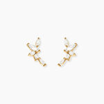 Boucles D'oreilles Barrettes Youssa Barrettes 5 Or Jaune Oxydes - Pendantes Femme | Marc Orian
