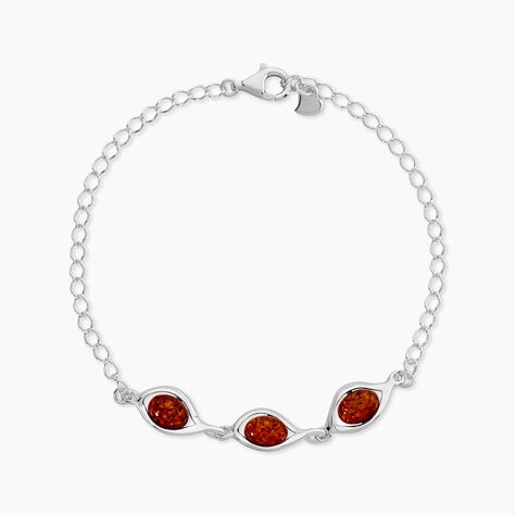 Bracelet Argent Blanc Mounyaae Ambre - Bracelets cha&icirc;nes Femme | Marc Orian