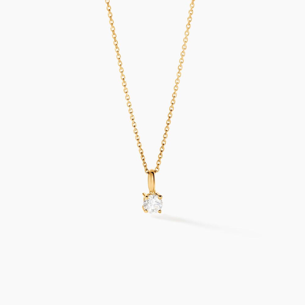 Pendentif One Or Jaune Diamant - Parures de mariage Femme | Marc Orian