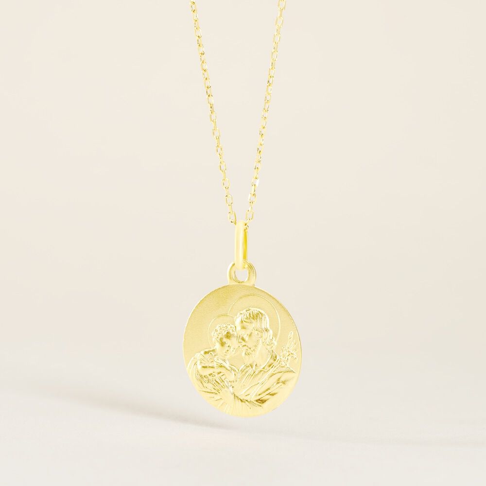 Medaille Or Jaune Christ Et Enfant - Médailles et médaillons Famille | Marc Orian
