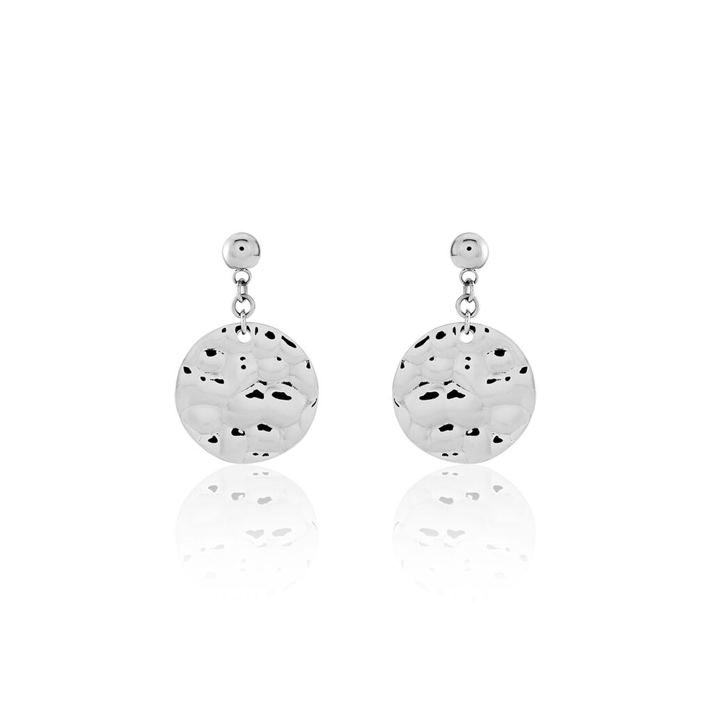 Boucles D'oreilles Pendantes Ines Acier Blanc - Pendantes Femme | Marc Orian