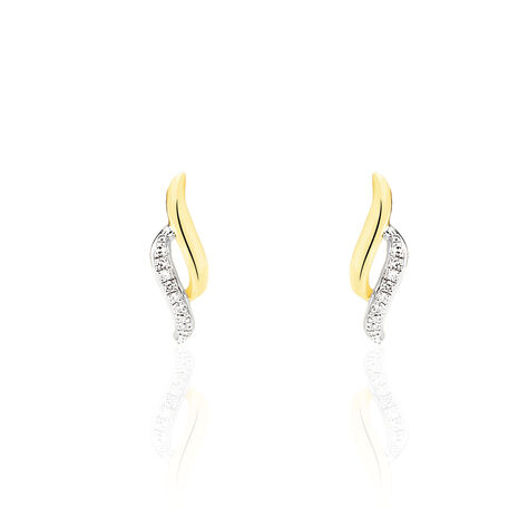 Boucles D'oreilles Puces Callum Or Jaune Diamant - Pendantes Femme | Marc Orian