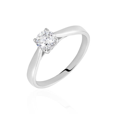 Bague Solitaire Vicoeuria Or Blanc Diamant Synthétique - Bagues Solitaire Femme | Marc Orian