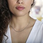 Cha&icirc;ne Clementine Argent Blanc - Colliers fantaisie Femme | Marc Orian