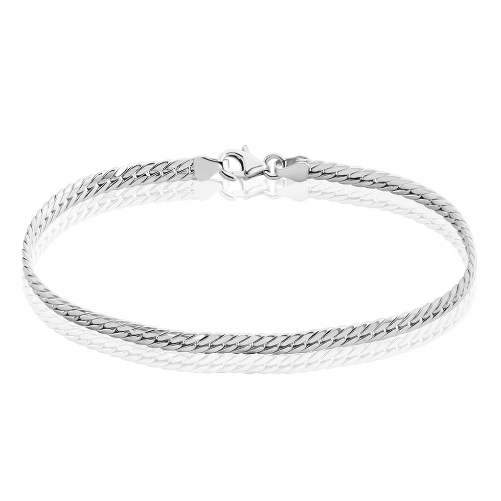 Bracelet Izel Maille Anglaise Or Blanc - Bracelets mailles Femme | Marc Orian