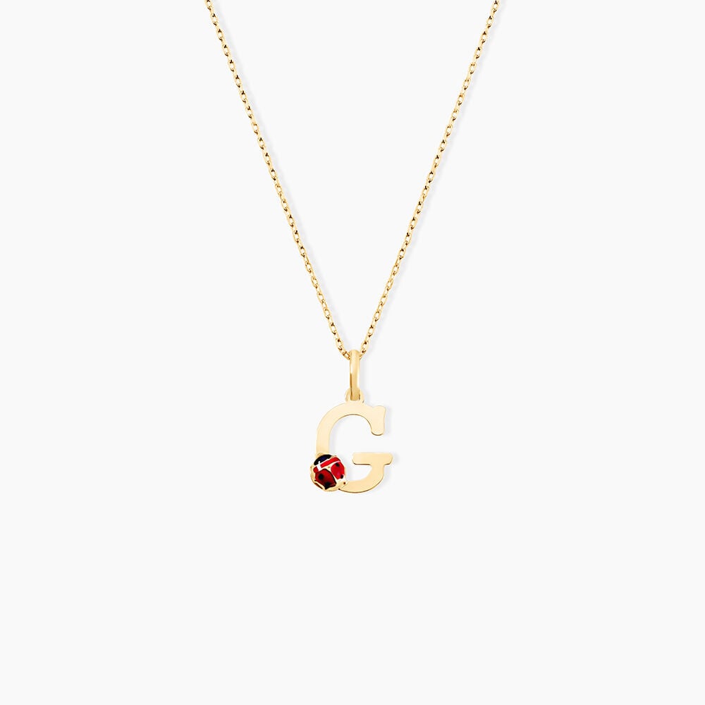 Pendentif Helidie Coccinelle Lettre Or Jaune - Pendentifs Enfant | Marc Orian