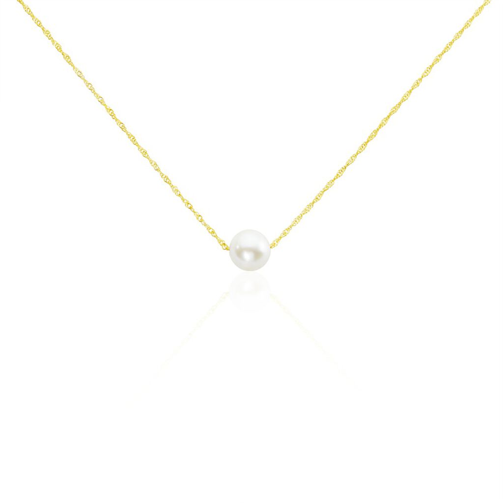 Collier Or Jaune Bibimo Perle De Culture - Colliers avec pierres Femme | Marc Orian