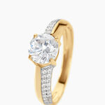 Bague Solitaire Messine Or Jaune Oxyde De Zirconium - Solitaires Femme | Marc Orian