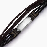 Bracelet Jourdan Thasos Cuir Noir Et Marron - Bracelets cuir Homme | Marc Orian