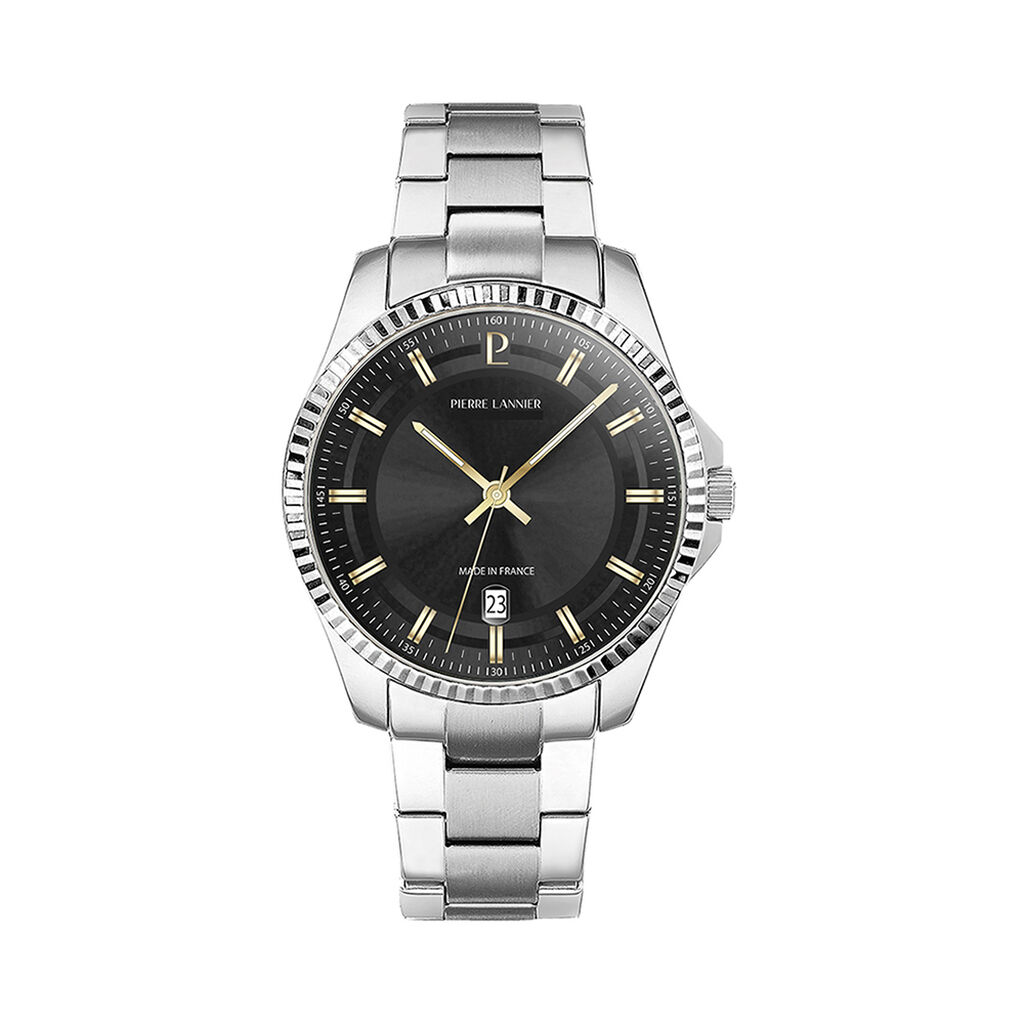 Montre Pierre Lannier Lannier Metropolitain 40 Noir - Montres &eacute;tanches Homme | Marc Orian