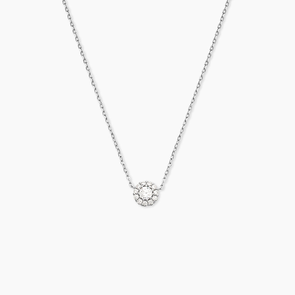 Collier Swanny Argent Blanc Oxyde De Zirconium - Colliers avec pierres Femme | Marc Orian