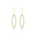 Boucles D'oreilles Pendantes Anila Gouttes Or Bicolore - Pendantes Femme | Marc Orian
