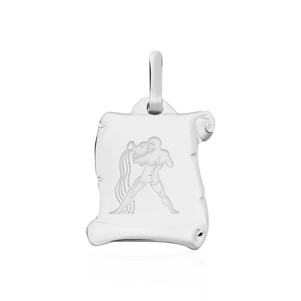 Pendentif Zodiaque Parchemin Argent Blanc - Bijoux personnalisés Famille | Marc Orian