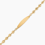Bracelet Identit&eacute; Evin Maille Grain De Cafe Or Jaune - Gourmettes Enfant | Marc Orian