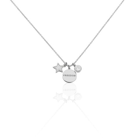 Collier Nessa Argent Blanc Oxyde De Zirconium - Colliers avec pierres Femme | Marc Orian