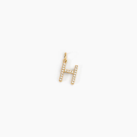 Pendentif Lettre H Or Jaune Oxyde - Pendentifs Famille | Marc Orian