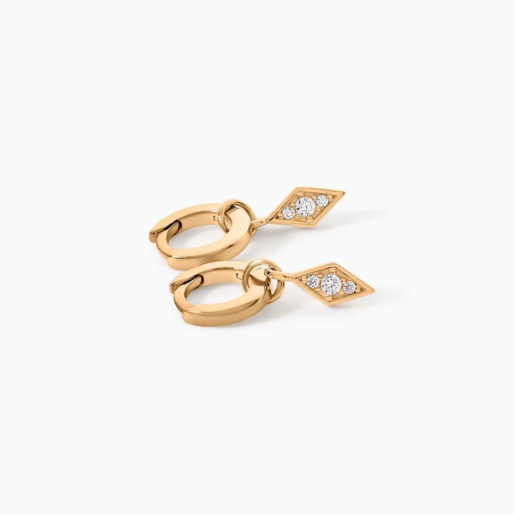 Cr&eacute;oles Leoda Plaqu&eacute; Or Jaune Oxyde De Zirconium - Boucles d'oreilles pampille Femme | Marc Orian