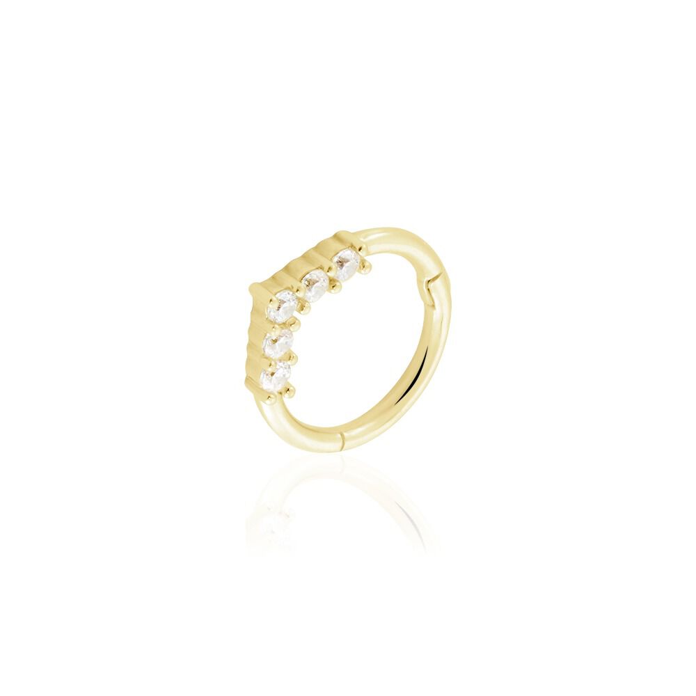 Piercing D'oreille Or Jaune Ailanta Oxydes De Zirconium - Piercing Hélix Femme | Marc Orian